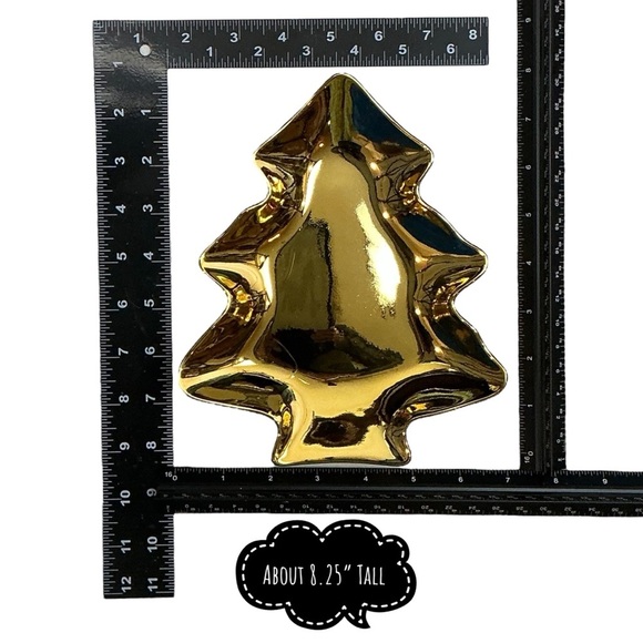 Vintage Kashima of Japan Gold Porcelain Dishes Gold Tree Star Shaped Dishes 2 PC - Picture 4 of 16